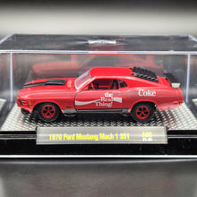 Load image into Gallery viewer, M2 Machines 1970 Ford Mustang Mach 1 351 Red Coca-Cola Series Release A09 Chase New