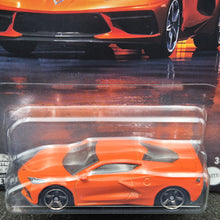 Load image into Gallery viewer, Matchbox 2023 2020 Corvette C8 Orange Matchbox Muscle 2/6 New Long Card