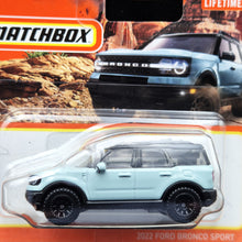 Load image into Gallery viewer, Matchbox 2023 2022 Ford Bronco Sport Pale Blue MBX Off-Road #10/100 New