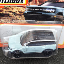 Load image into Gallery viewer, Matchbox 2023 2022 Ford Bronco Sport Pale Blue MBX Off-Road #10/100 New