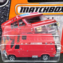 Load image into Gallery viewer, Matchbox 2017 '95 Custom Chevy Van Red #87 MBX Heroic Rescue New
