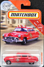 Load image into Gallery viewer, Matchbox 2018 '51 Hudson Hornet Red #64 MBX Rescue 11/30 New Long Card