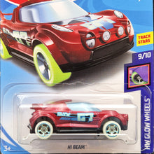 Load image into Gallery viewer, Hot Wheels 2018 Hi Beam Dark Red #162 HW Glow Wheels 9/10 New Long Card