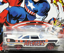 Load image into Gallery viewer, Hot Wheels 2016 '57 Plymouth Fury White Captain America 75th Anniversary 6/8 Long Card
