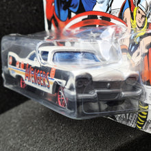 Load image into Gallery viewer, Hot Wheels 2016 '57 Plymouth Fury White Captain America 75th Anniversary 6/8 Long Card