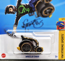 Load image into Gallery viewer, Hot Wheels 2024 Wheelie Chair Black #64 HW Xtreme Sports 3/5 New Long Card
