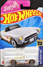 Load image into Gallery viewer, Hot Wheels 2024 1956 Corvette Grey #29 HW Screen Time 3/10 New Long Card