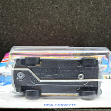 Load image into Gallery viewer, Hot Wheels 2024 1956 Corvette Grey #29 HW Screen Time 3/10 New Long Card