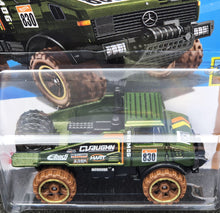 Load image into Gallery viewer, Hot Wheels 2024 Mercedes-Benz Unimog 1300L Olive Green #178 HW Dirt 1/10 New Long Card