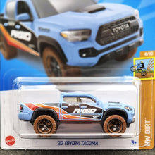 Load image into Gallery viewer, Hot Wheels 2024 '20 Toyota Tacoma Light Blue #198 HW Dirt 4/10 New Long Card