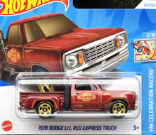Load image into Gallery viewer, Hot Wheels 2024 1978 Dodge Li'l Red Express Truck Burgundy #53 HW Celebration Racers 3/10 New