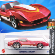 Load image into Gallery viewer, Hot Wheels 2024 Corvette Stingray Red #109 HW Dream Garage 5/5 New Long Card