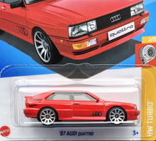 Load image into Gallery viewer, Hot Wheels 2024 '87 Audi Quattro Red #102 HW Turbo 2/5 New Long Card
