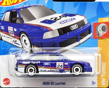 Load image into Gallery viewer, Hot Wheels 2024 Audi 90 Quattro Dark Blue #144 HW Turbo 4/5 New