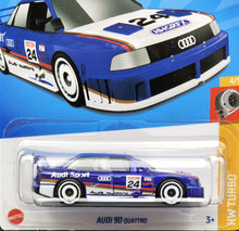 Load image into Gallery viewer, Hot Wheels 2024 Audi 90 Quattro Dark Blue #144 HW Turbo 4/5 New Long Card