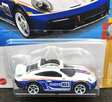 Load image into Gallery viewer, Hot Wheels 2024 Porsche 911 Rallye White/Blue #172 HW Turbo 5/5 New Long Card