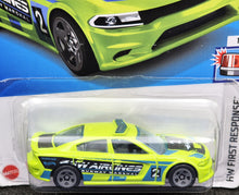 Load image into Gallery viewer, Hot Wheels 2024 '15 Dodge Charger SRT Light Green #7 HW First Response 1/10 New Long Card