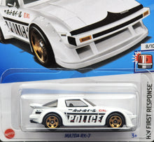 Load image into Gallery viewer, Hot Wheels 2024 Mazda RX-7 White #80 HW First Response 8/10 New Long Card