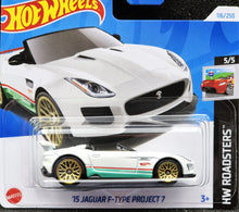 Load image into Gallery viewer, Hot Wheels 2024 '15 Jaguar F-Type Project 7 White #116 HW Roadsters 5/5 New