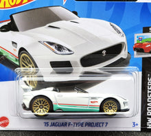 Load image into Gallery viewer, Hot Wheels 2024 '15 Jaguar F-Type Project 7 White #116 HW Roadsters 5/5 New