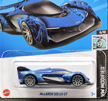 Load image into Gallery viewer, Hot Wheels 2024 McLaren Solus GT Blue #70 HW Modified 6/10 New Long Card
