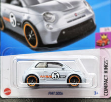 Load image into Gallery viewer, Hot Wheels 2024 Fiat 500e Grey #22 Compact Kings 2/5 New Long Card