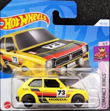 Load image into Gallery viewer, Hot Wheels 2024 '73 Honda Civic Custom Yellow #90 Compact Kings 4/5 New