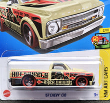 Load image into Gallery viewer, Hot Wheels 2024 '67 Chevy C10 Tan #83 HW Art Cars 2/10 New Long Card