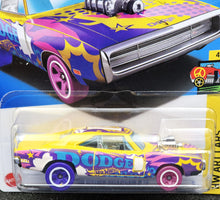 Load image into Gallery viewer, Hot Wheels 2024 '70 Dodge Charger R/T Yellow #108 HW Art Cars 4/10 New Long Card