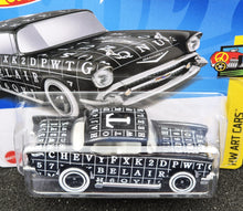 Load image into Gallery viewer, Hot Wheels 2024 '57 Chevy Black #121 HW Art Cars 6/10 New