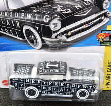 Load image into Gallery viewer, Hot Wheels 2024 '57 Chevy Black #121 HW Art Cars 6/10 New Long Card
