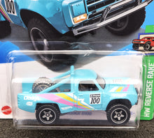Load image into Gallery viewer, Hot Wheels 2024 '87 Dodge D100 Cyan #38 HW Reverse Rake 1/5 New Long Card