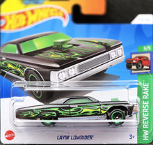 Load image into Gallery viewer, Hot Wheels 2024 Layin' Lowrider Black #113 HW Reverse Rake 3/5 New