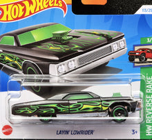 Load image into Gallery viewer, Hot Wheels 2024 Layin' Lowrider Black #113 HW Reverse Rake 3/5 New