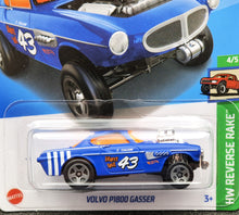 Load image into Gallery viewer, Hot Wheels 2024 Volvo P1800 Gasser Matte Blue #153 HW Reverse Rake 4/5 New Long Card