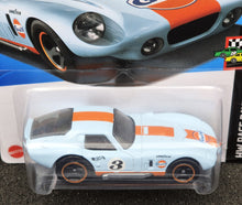 Load image into Gallery viewer, Hot Wheels 2024 Shelby Cobra Daytona Coupe Gulf Racing Blue #122 HW Race Day 5/10 New Long Card