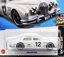 Load image into Gallery viewer, Hot Wheels 2024 Jaguar MK1 Grey #127 HW Race Day 6/10 New Long Card