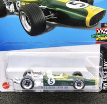 Load image into Gallery viewer, Hot Wheels 2024 '67 Lotus Type 49 British Racing Green #188 HW Race Day 8/10 New Long Card