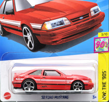 Load image into Gallery viewer, Hot Wheels 2024 '92 Ford Mustang Red #194 HW: The '90s 3/10 New Long Card