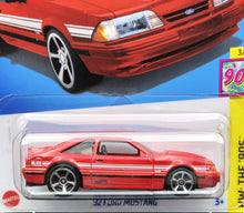 Load image into Gallery viewer, Hot Wheels 2024 '92 Ford Mustang Red #194 HW: The '90s 3/10 New Long Card