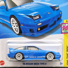 Load image into Gallery viewer, Hot Wheels 2024 '96 Nissan 180SX Type X Sky Blue #211 HW: The '90s 6/10 New Long Card