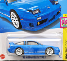 Load image into Gallery viewer, Hot Wheels 2024 '96 Nissan 180SX Type X Sky Blue #211 HW: The '90s 6/10 New Long Card