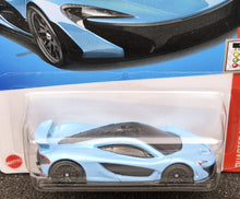Load image into Gallery viewer, Hot Wheels 2024 McLaren P1 Blue Pearl #165 Quarter Mile Heroes 1/5 New Long Card