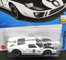 Load image into Gallery viewer, Hot Wheels 2024 Ford GT40 White #12 Factory Fresh 2/10 New Long Card