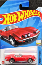 Load image into Gallery viewer, Hot Wheels 2024 '72 Stingray Convertible Red #47 Factory Fresh 5/10 New Long Card