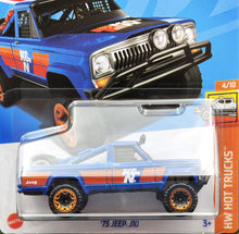 Load image into Gallery viewer, Hot Wheels 2024 '73 Jeep J10 Blue HW Hot Trucks 4/10 New Long Card
