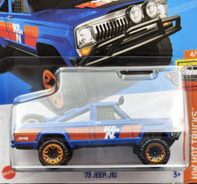 Load image into Gallery viewer, Hot Wheels 2024 '73 Jeep J10 Blue HW Hot Trucks 4/10 New Long Card