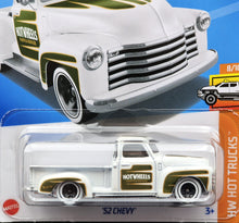 Load image into Gallery viewer, Hot Wheels 2024 '52 Chevy White #139 HW Hot Trucks 8/10 New Long Card