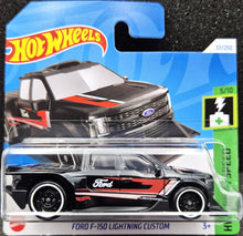 Load image into Gallery viewer, Hot Wheels 2024 Ford F-150 Lightning Custom Black #37 HW Green Speed 5/10 New