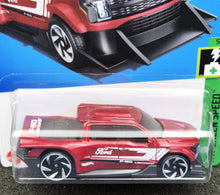 Load image into Gallery viewer, Hot Wheels 2024 Ford F-150 Lightning Custom Red #37 HW Green Speed 5/10 New Long Card